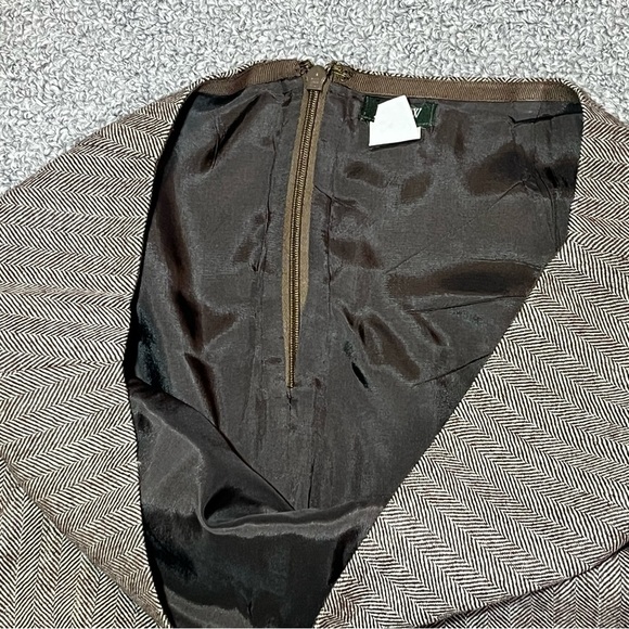 Vintage J.CREW Wool Pencil Skirt Womens Size 8 Brown Lined Business Acedamia - Picture 6 of 10